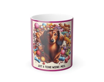 Dachshund Mug: Color Changing Heat Sensitive Coffee Cup - Dog Lover Gift