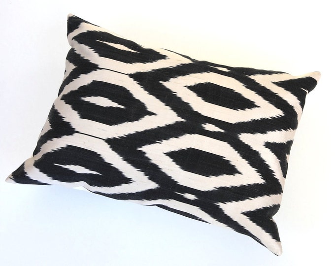 Decorative Ikat Throw Pillow Cover by Divancushu Handwoven Etsy