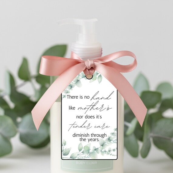 Mothers Day Gift Tag | Soap/Lotion Gift Tag for Mom, Grandma, Friends. Motherhood Gift, Motherhood Quote, Mom Gift Idea