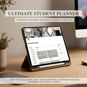 Notion Student Planner Template: Academic & Course Tracker (Digital Download