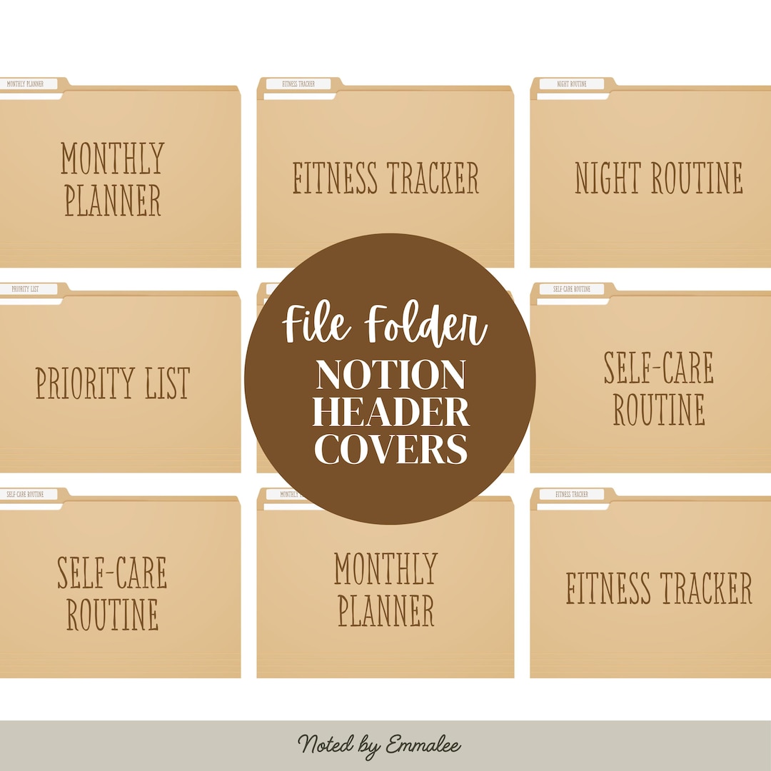 Notion File Folder Icons: 150 PNG Covers (digital Download) - Etsy