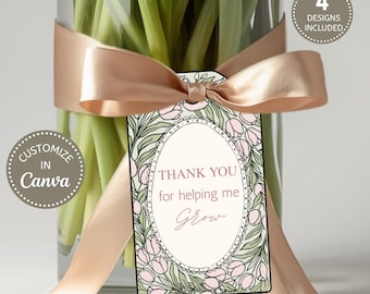 Customizable Mother’s Day Gift Tags Template | Mom Gift Idea | Printable Gift Tag | Canva Template | Mother's Day Card Tag
