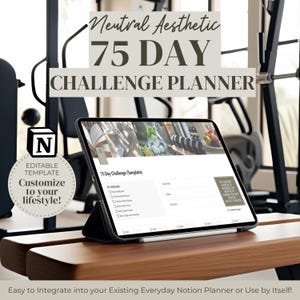 75 Day Challenge Notion Template: Habit & Fitness Tracker