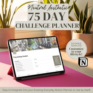 75 Day Challenge Notion Template: Fitness, Journal & Accountability Tracker