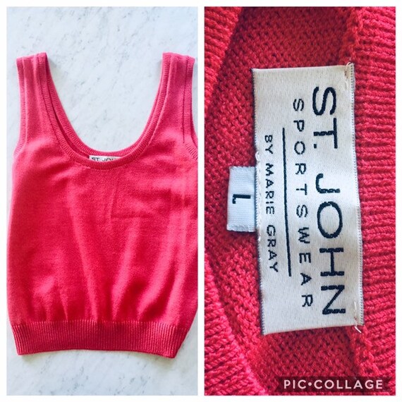 Fuchsia Pink ST JOHN Top / Sportswear Sleeveless K