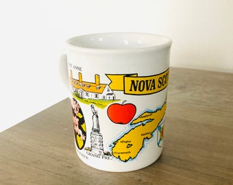 Vintage Nova Scotia Mug / Millennium 2000 England Souvenir Coffee Mug Cup