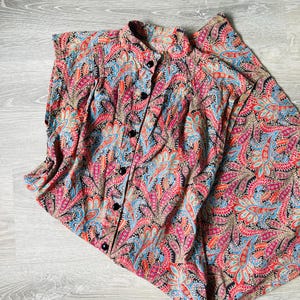 Vintage 1960er Paisley Day Dress / Retro Mod Casual Dress Womans Size Small