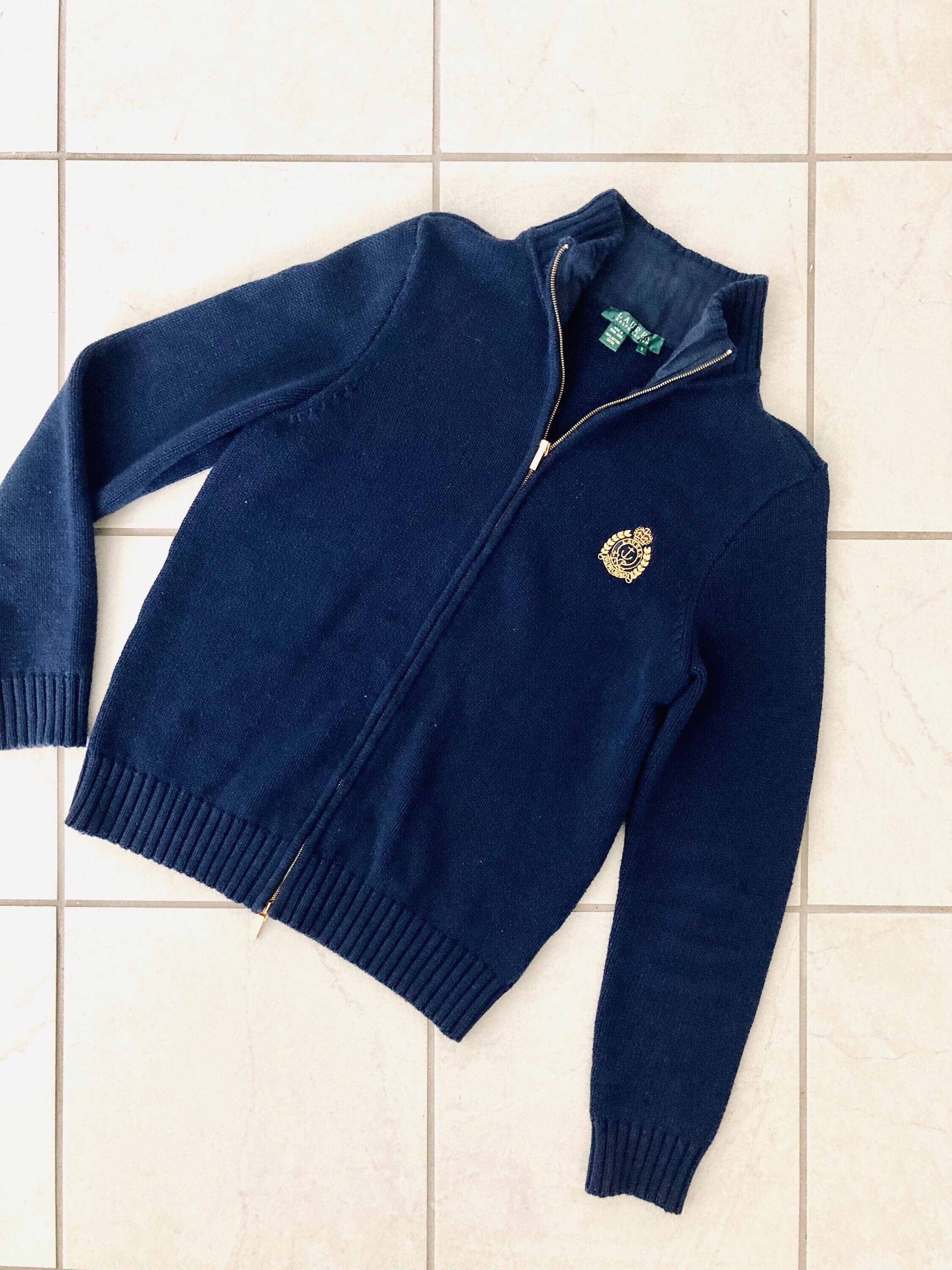 Y2K Ralph Lauren Blue Sweater / RARE Vintage 1990's-2000's Polo