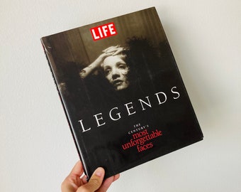 1997 LIFE Hardcover Book / Vintage Legends “The Century’s Most Unforgettable Faces” Celebrity History Book