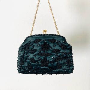 Sharonee Vintage Evening Bag Formal Beaded Elegant Handbag Purse “Made in British Hong Kong”