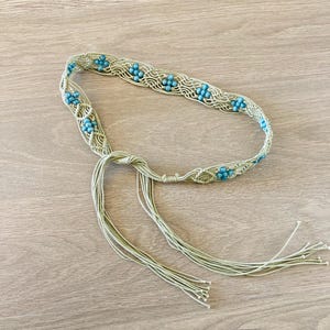 Hippie Fringe Boho Belt / Vintage 1970 display picture 2