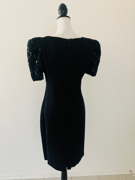 1980’s Rockstar Black Party Dress / Vintage Forma… - image 6