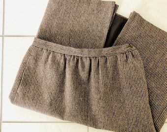 Vintage Wool Tweed Winter Skirt / 1980’s Fall Autumn “Epitome” Made in Japan Retro Mid-Length Womans Pencil Skirt Size XS