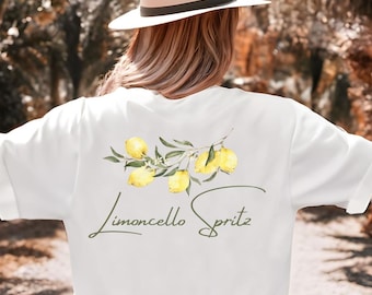 Retro Zitronen Shirt Damen, Italienisches Sommer Shirt, Hippie Shirts für Frau, Amalfiküste Shirt, Zitrone Shirt Damen, Limoncello Shirt
