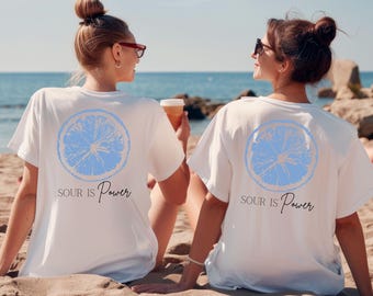 Retro Zitronen Print Shirt, Italienisches Sommer Shirt, Dolce Vita Shirt, Amalfiküste Shirt, Back Print Shirt Mit Spruch, Limoncello Shirt