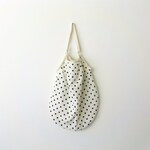 Reusable Shopping Bag in Black And White Polka Dots Eco-friendly Shopper Bag by OnePerfectDay