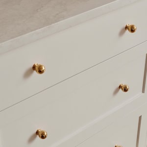 Solid Brass Ball Knob| Solid Brass Round knobs, Brushed Brass Heritage Brass cabinet handle  | Classic Ball Knob