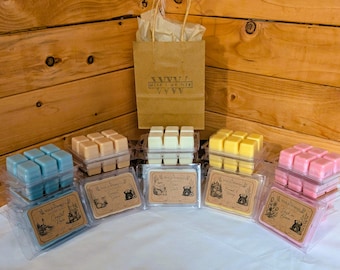 Pastillas de cera de soja y coco vertidas a mano / Fragancias para el hogar estilo cottagecore, cubos perfumados