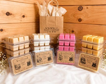 Hand Poured Coconut Soy Wax Melts | Cottagecore Home Fragrance, Scented Cubes