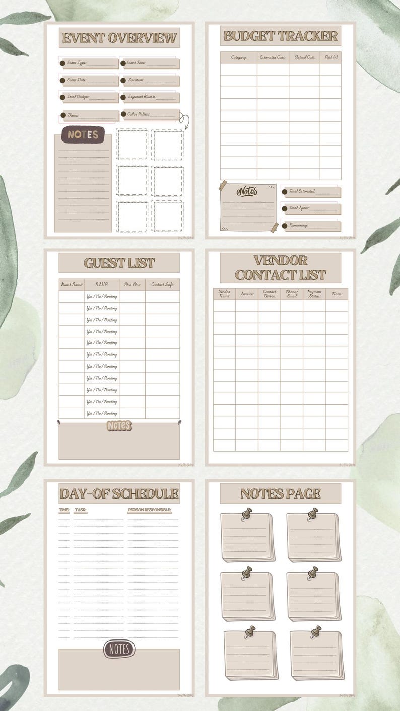 Event Planning Checklist Printable | Party Planner Bundle | Event ...