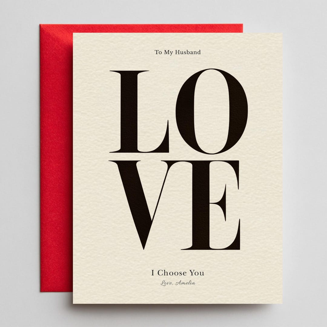 Valentine Card for Husband Editable Printable Love Card, Anniversary ...