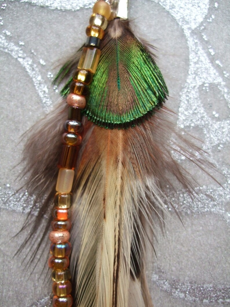 METZ Feather Hair Extension Clip Natural Colored Feathers & Etsy