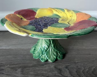 Podstawa pod tort owocowy Fitz & Floyd Vintage 9,75" szer., rocznik 1988