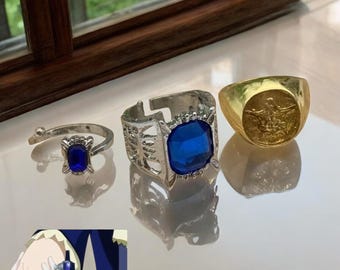 Ciel Phantomhive Ring | Black Butler Cosplay, Adjustable Anime Jewelry