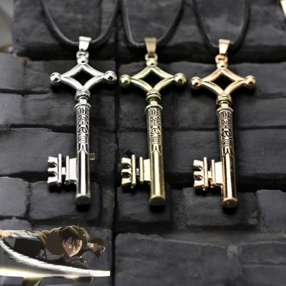 Attack on Titn Eren Key Necklace | Shingeki No Kyojin Pendant | Vintage Retro Anime Jewelry | Perfect for Cosplay & Parties