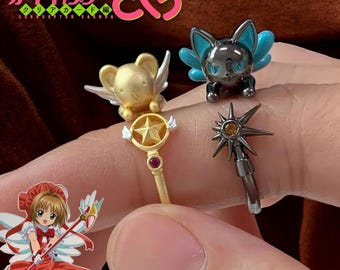 Cardcaptor Sakura Ring Set | Kawaii Anime Cosplay Accessories