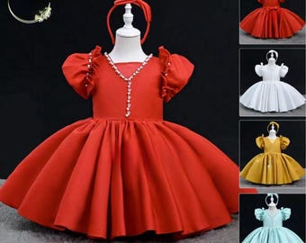 Elegante vestido de princesa para niñas: vestido infantil, vestido festivo, vestido elegante, vestido de cumpleaños, vestido de fiesta, vestido para niñas pequeñas.