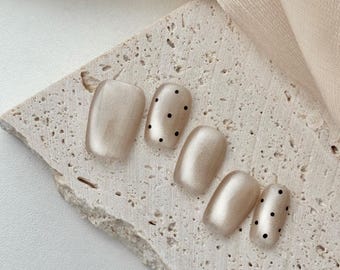 Uñas postizas, estilo ojo de gato, para uso diario, sencillas y elegantes, reutilizables.