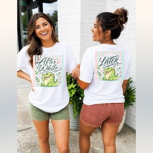 Después de un rato Cocodrilo PNG, Hasta luego Caimán PNG – Diseño de camiseta con frase divertida, Gráfico de boutique preppy para chicas