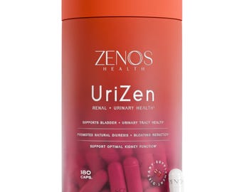 Zenos Health UriZen Dietary Supplement – Renal & Urinary Tract Health Support | Made in USA