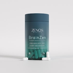 Zenos Health BrainZen Brain Health Supplement: Citicoline, Resveratrol & NAD+ - 120 Capsules image 1