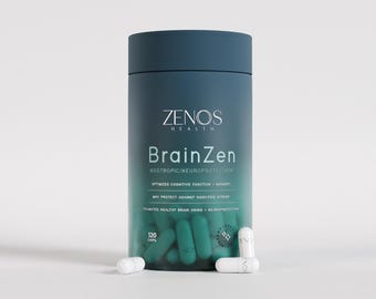 Zenos Health BrainZen Brain Health Supplement: Citicoline, Resveratrol & NAD+ - 120 Capsules