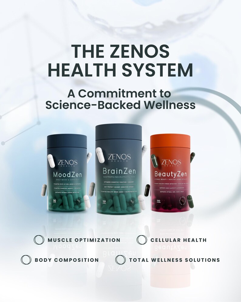 Zenos Health BrainZen Brain Health Supplement: Citicoline, Resveratrol & NAD+ - 120 Capsules image 7