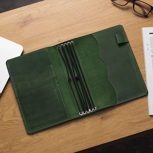 Leren notitieboekjeomslag met monogram, leergebonden notitieboekje, omslag reisnotitieboekje, gepersonaliseerde notitieboekjeomslag, leren reisdagboek
