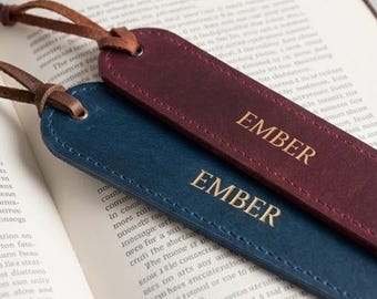 Personalized Leather Bookmark, Custom Bookmark, Leather Book Marker, Book Lover Gift, Engraved Bookmark, Reader Gift, Bookmark for Reader