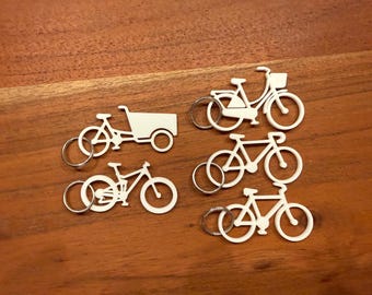 Bicycle keychain – minimalist 3D-printed bike keychain · Gift for cyclists