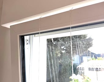 Window hooks without drilling, set of 5 or 10 | Decorative window hooks for suncatchers and fairy lights | Window decoration hangers | Residue-free | White