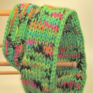 Womens Girls Knit Crochet Headband Newsboy Visor Neon Green Blend Free Ship U.S.