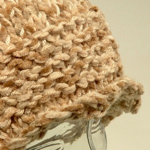 Womens Knit Hat Bucket Brim Winter Layer Warm Butter Scotch Cream Free Ship U.S.