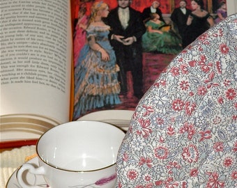 Mother Gift Cozy Hot Tea Pot Red Wine Gray Quilt Print Dome Shape Home Book Free Ship U.S.