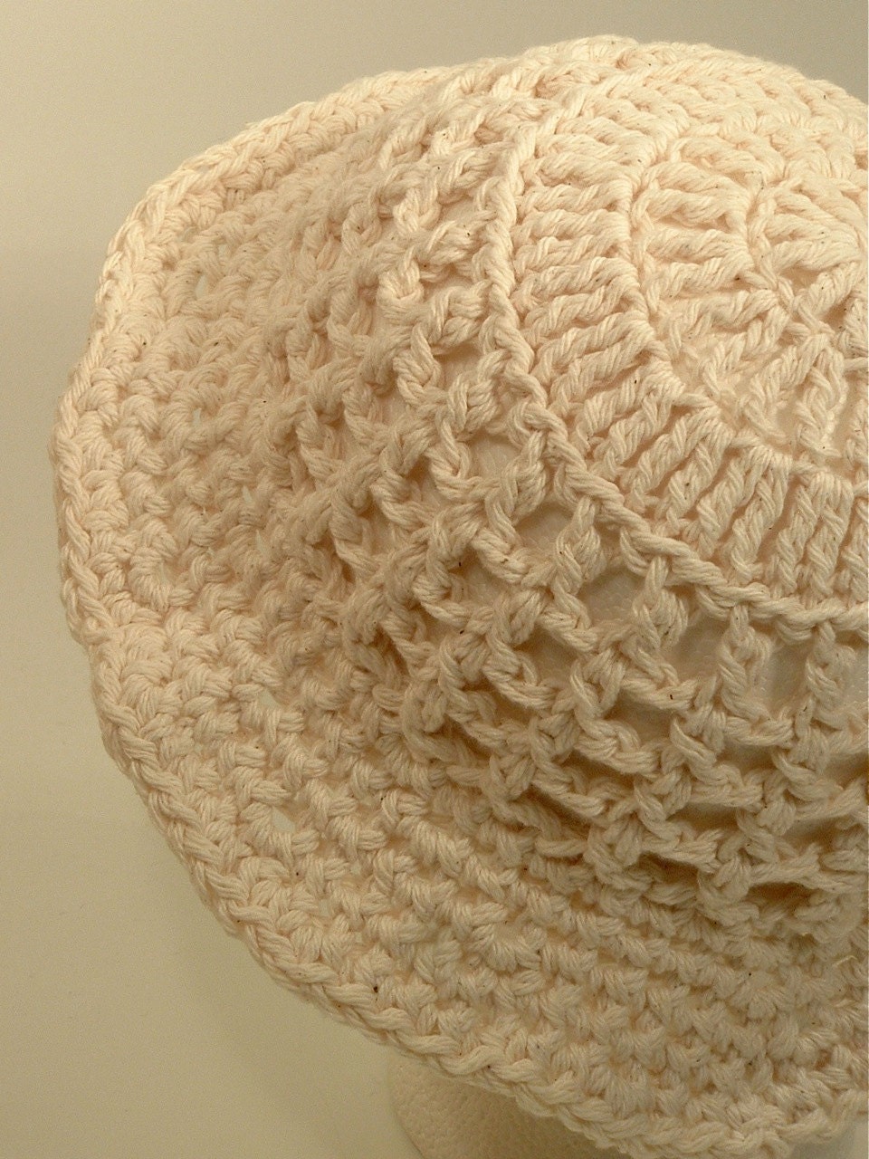 Womens String Hat Cotton Bucket Mesh Summer Sun Brim Ecru Cap Free Ship ...