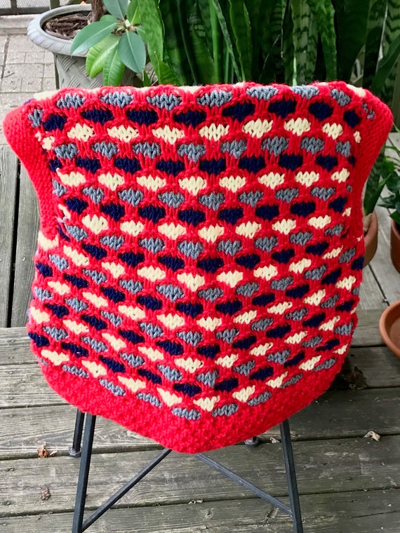 Hand Knit Sweater Vintage 1980's Women's Pullover… - image 3