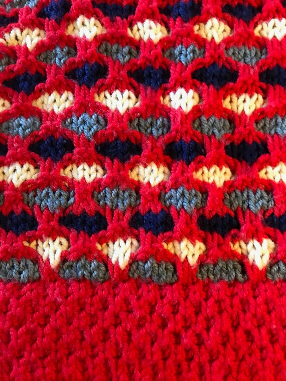 Hand Knit Sweater Vintage 1980's Women's Pullover… - image 4
