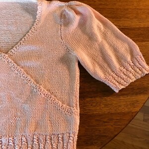 Hand Knit Sweater Vintage 1980's Women's Pullover Vest Honeycomb Pattern image 10