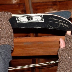 Mens Fingerless Knit Work Gloves Mittens Large Hands Gray Tweed Free Ship U.S. Brown