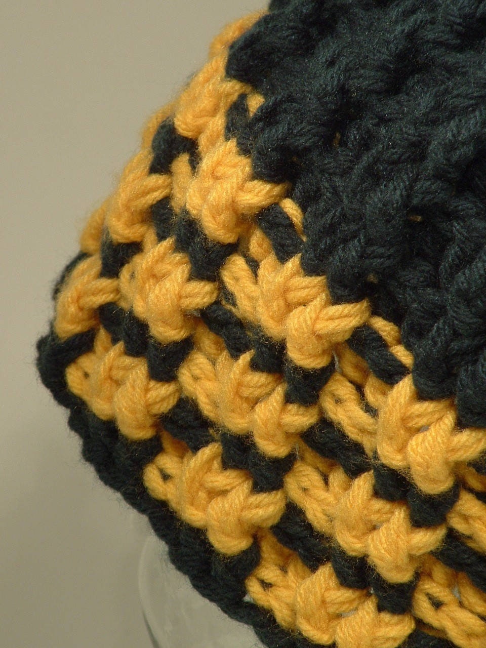 Big Chunky Beanie, Warm, Thick, Custom Colors Team Gear: Green, Gold